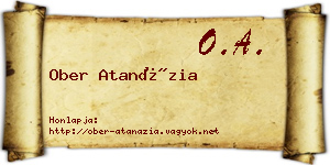 Ober Atanázia névjegykártya